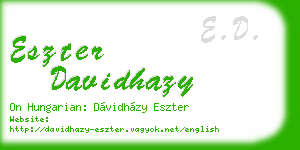 eszter davidhazy business card
